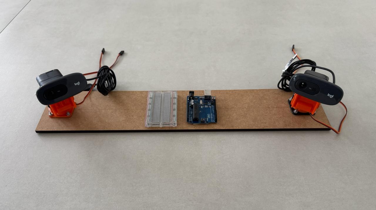 Rig com duas câmeras em barra de 1m